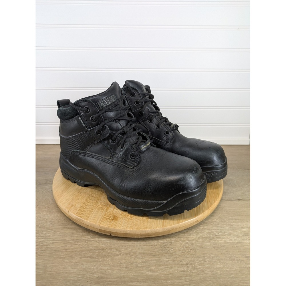 5.11 ATAC Shield Boots Mens Size 9 Black Tactical Waterproof Protective Toe Work